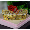 golden Crystal Tiaras Purple Diamond Tiara Princess Crown bridal crown full round pageant crown
